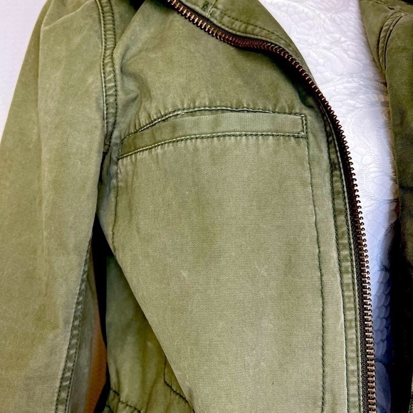 MADEWELL Army Olive Green Zip Up Military Fleet Utility Jacket - Size Small - Picture 10 of 13